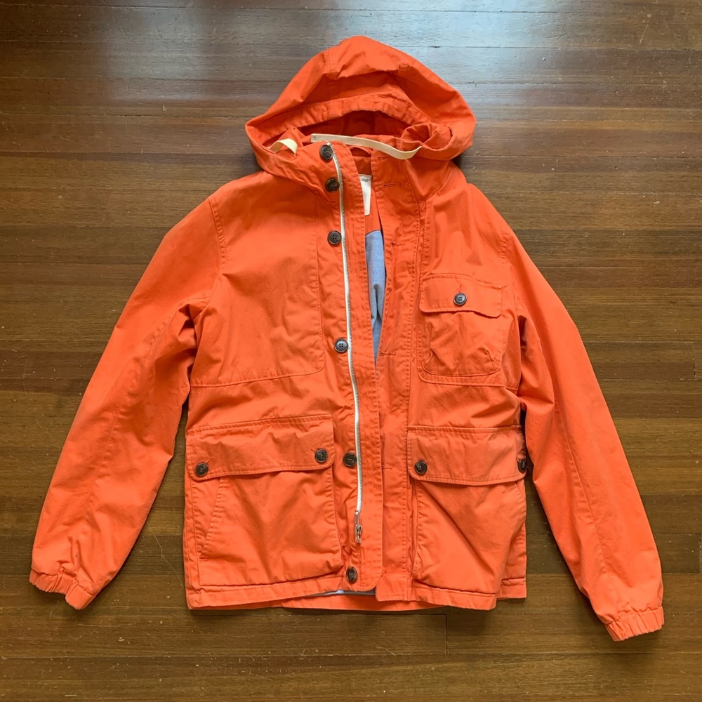 Gap Orange Windbreaker Jacket w/ many pockets